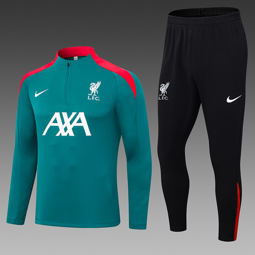 24/25 Liverpool half zip tracksuit green