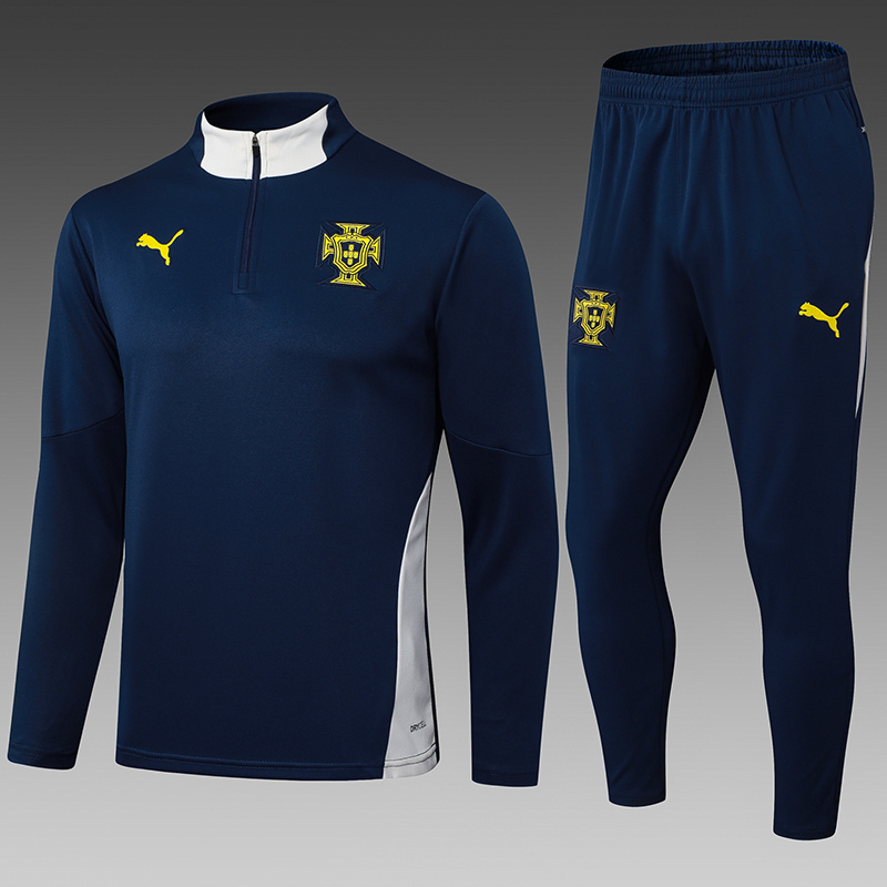 25/26 Portugal royal blue half zip Tracksuit kits