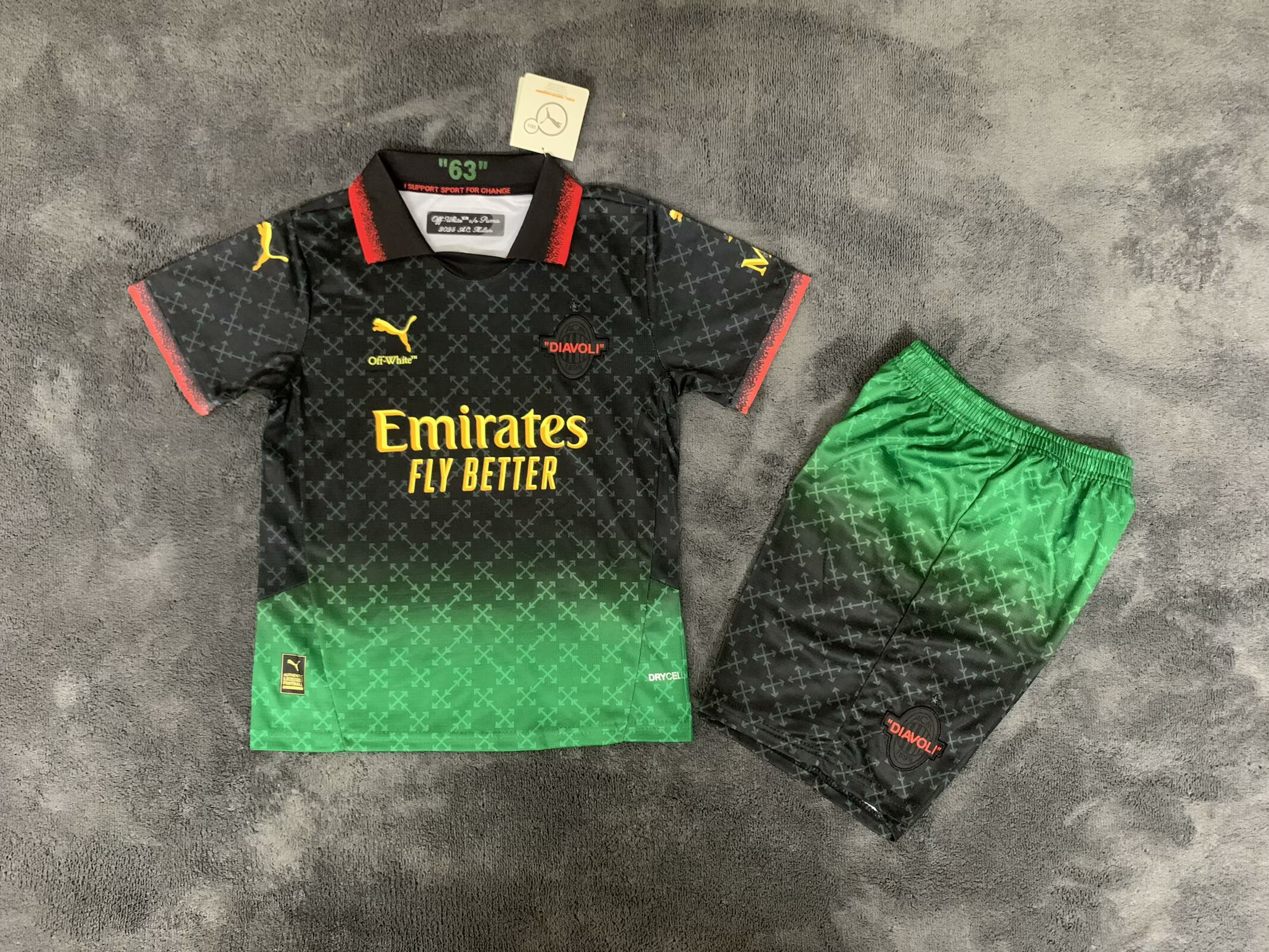 25/26AC Milan  kids kits  thrid away black 
