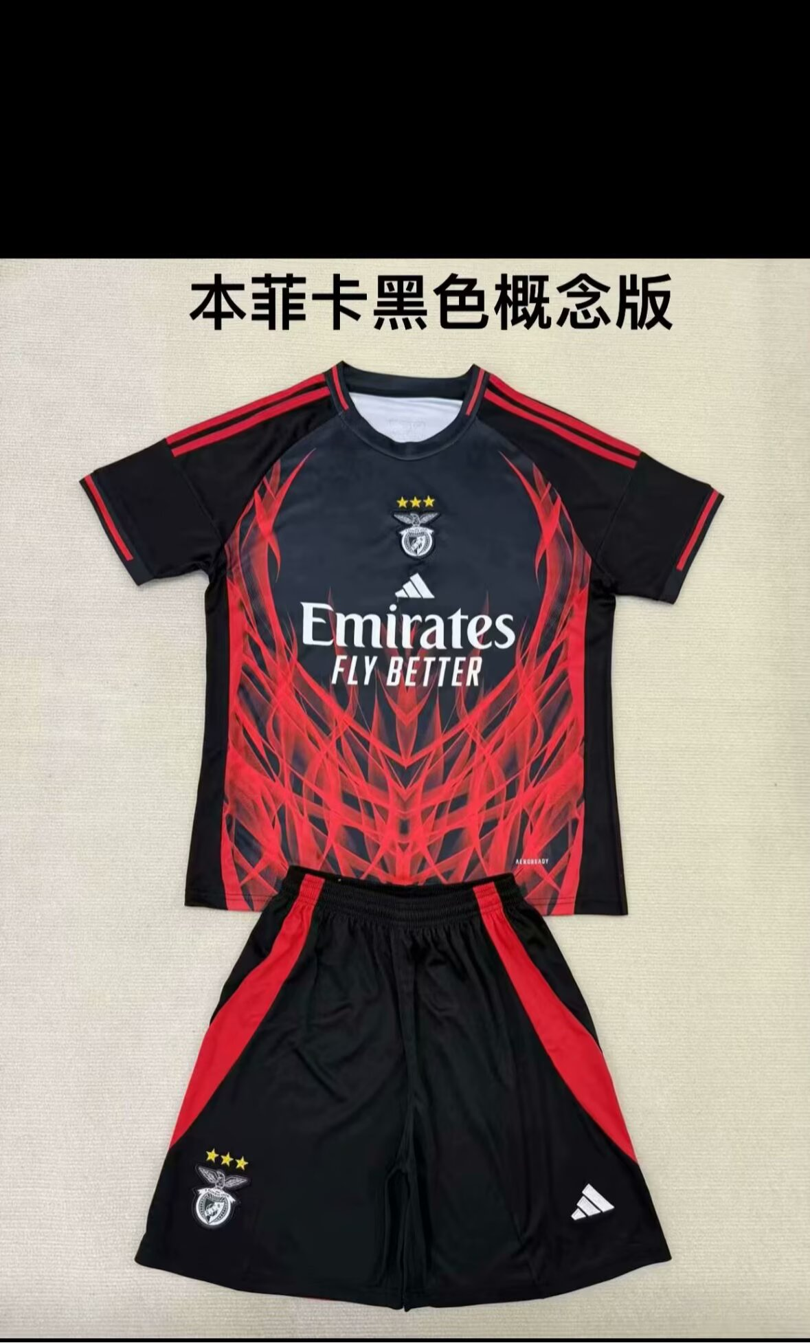 25/26Benfica black Adults Kits concept version