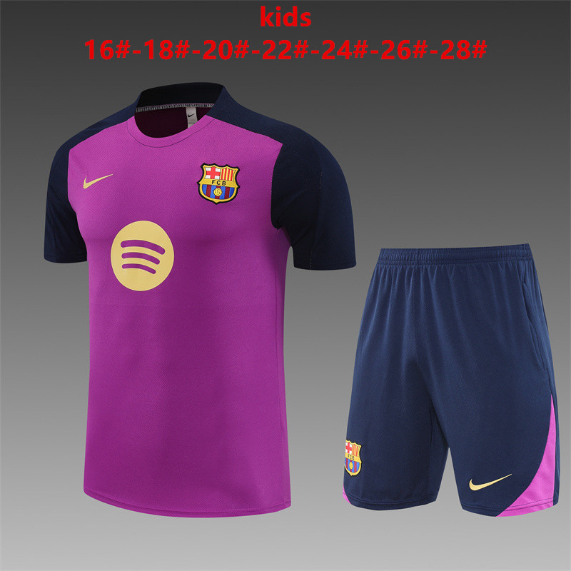 25/26Barcelona purple  kids Training Kits