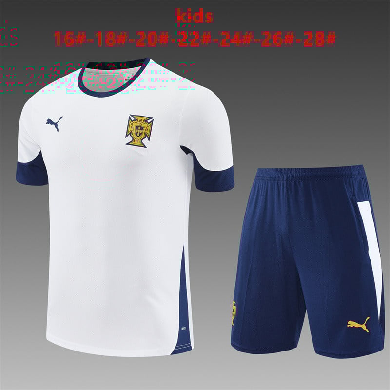 25/26Portugal white kids Training Kits