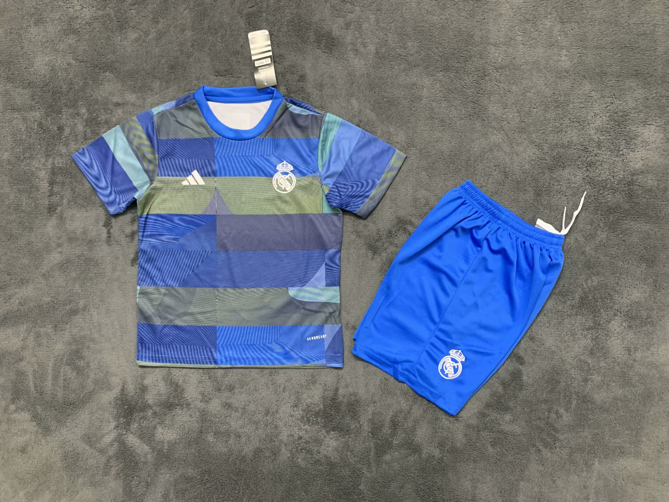 25/26Kids kits Real Madrid Blue Training Suit 