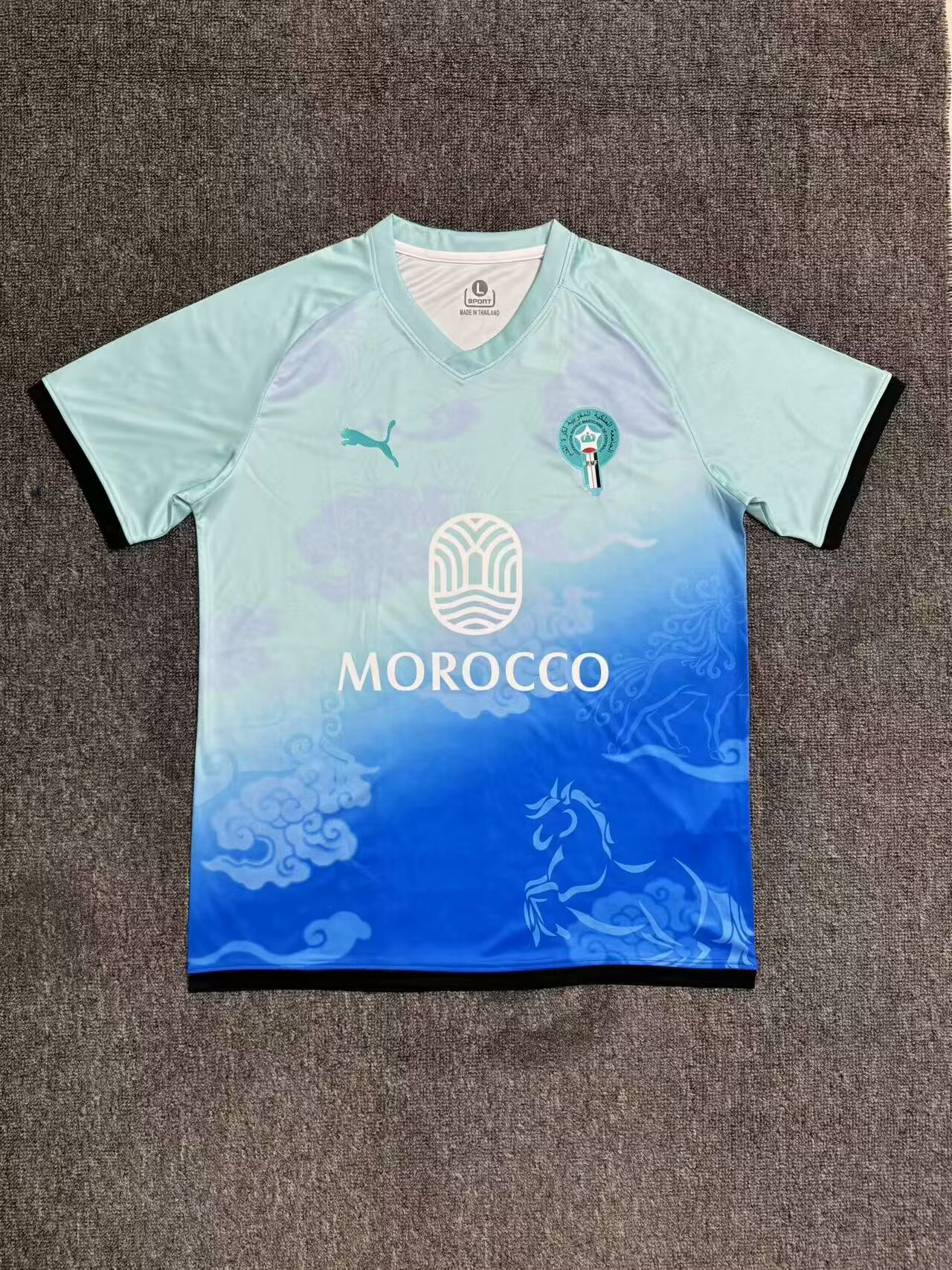 Fans Verison2025Moroccan training suit blue 
