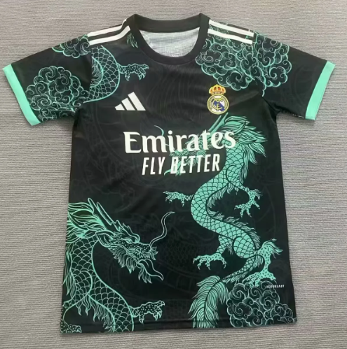 Fans Version 25/26 Real Madrid Special Edition Dragon Pattern Black 