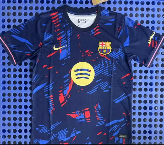 Fans Version 25/26 Barcelona colored pre match training uniform 