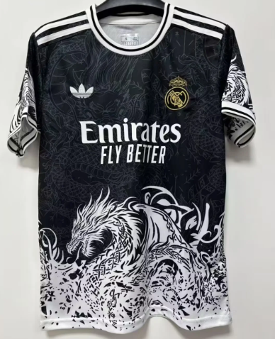 Fans Version  25/26 Real Madrid White Dragon round neck