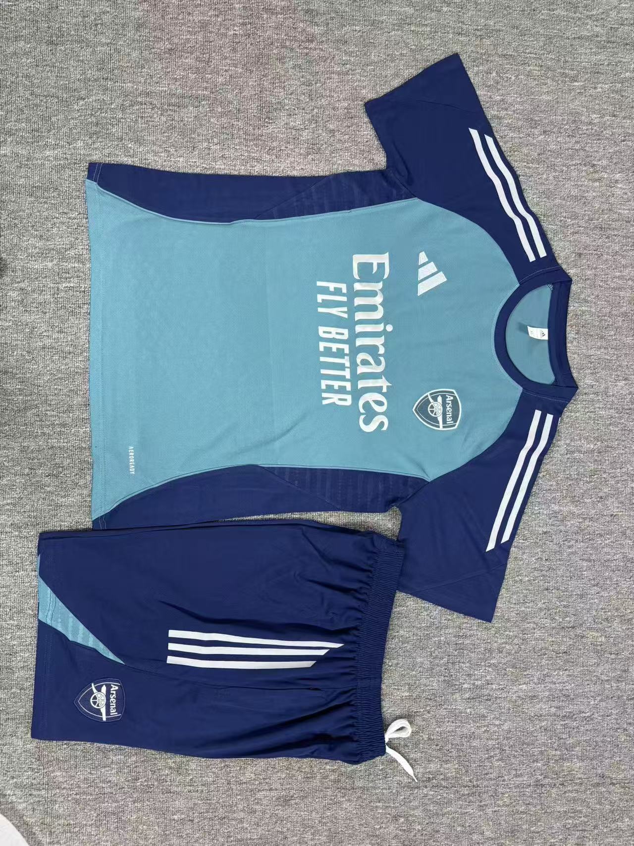 25/26 Kid Short sleeved Arsenal green Training Kits
