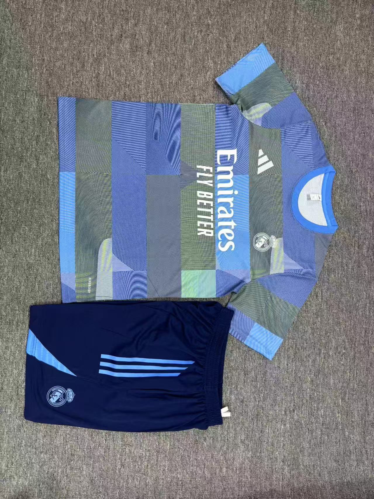 25/26 Adult short leeved  Real Madrid light blue Training Kits