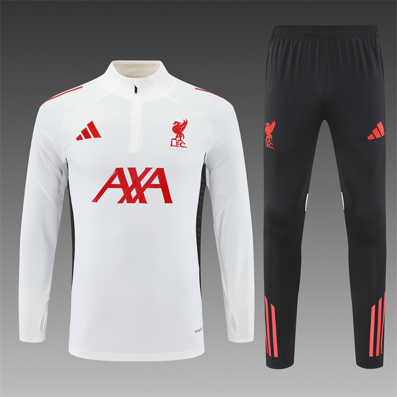 25/26 Kid half Liverpool White Tracksuit Kits 