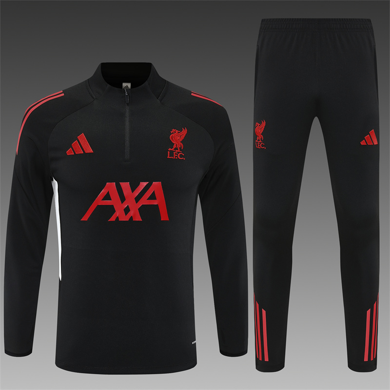 25/26 Kid half Liverpool Black Tracksuit Kits 