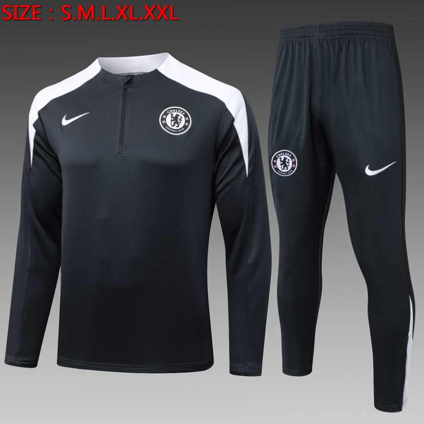  25/26 Half Chelsea Deep Grey Tracksuit