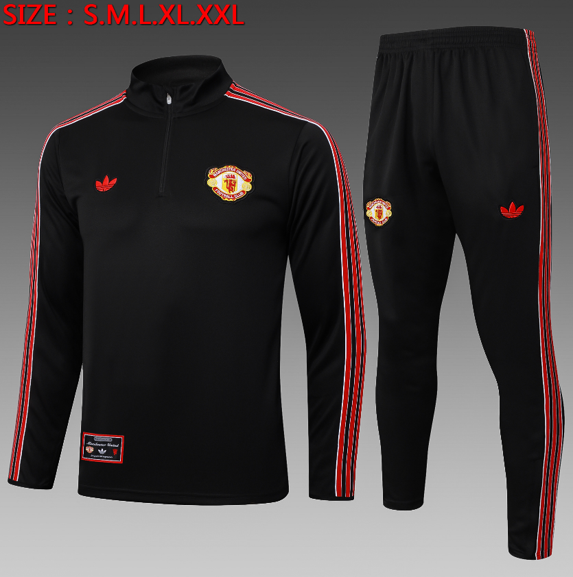  25/26 Half Manchester United black retro edition Tracksuit