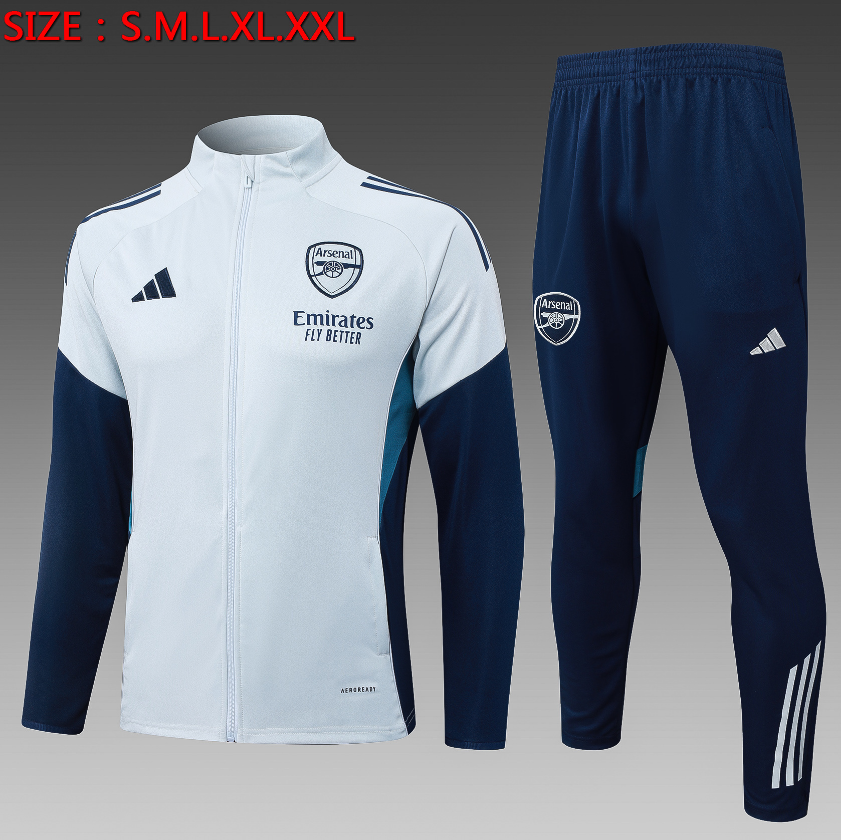 25-26 Arsenal Light Grey Jackets sets