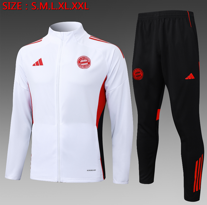 25/26 Bayern white Grey Jackets sets