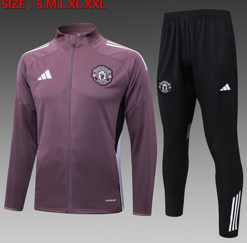 25/26 Manchester United Grey Purple Jackets sets