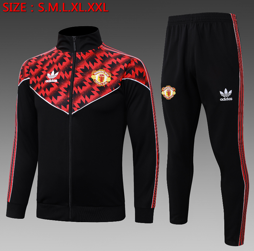 25/26 Manchester United Black (Top Cut Red Inkjet) Jackets sets