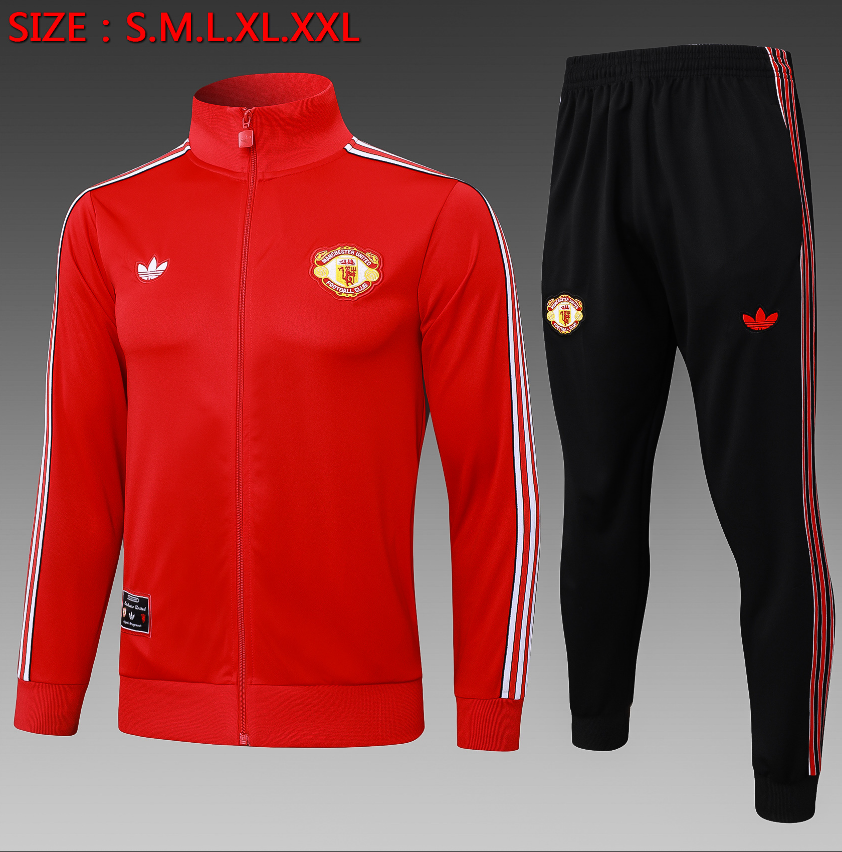 25/26 Manchester United red retro jersey Jackets sets
