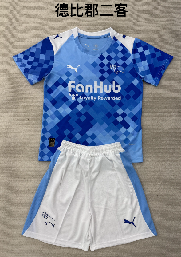 kids Kits 25/26 Derby County Second away
