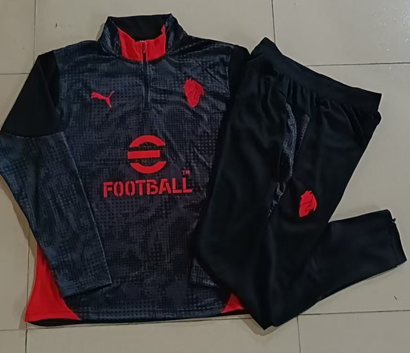 25/26 Half AC Milan Black Tracksuit