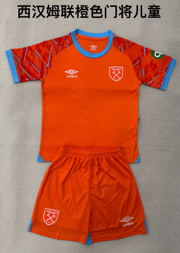 kids Kits 25/26 West Ham United orange goalkeeper