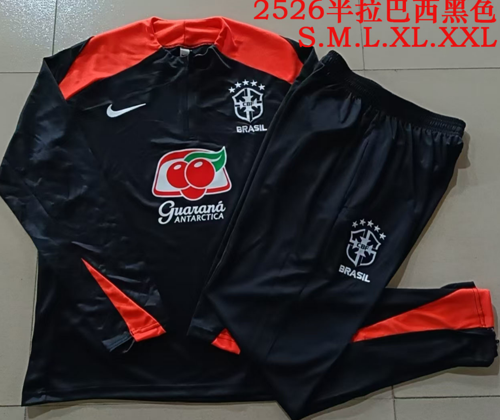 25/26 Half Brazilian Black Tracksuit
