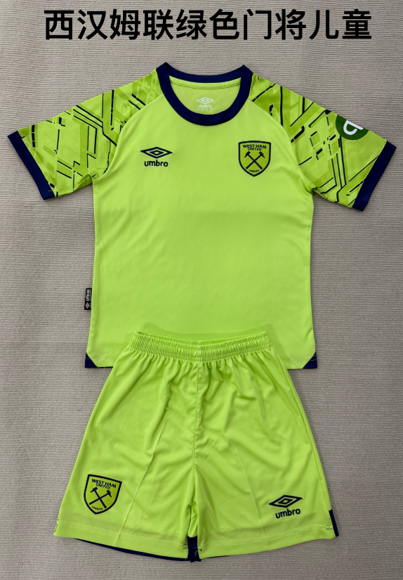 kids Kits 25/26 West Ham United green goalkeeper