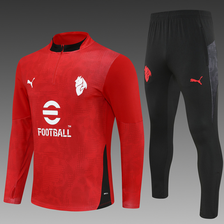 25/26  Half AC Red Camouflage Tracksuit