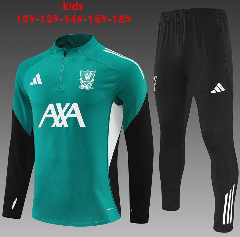 25/26 kid half Liverpool Green Tracksuit