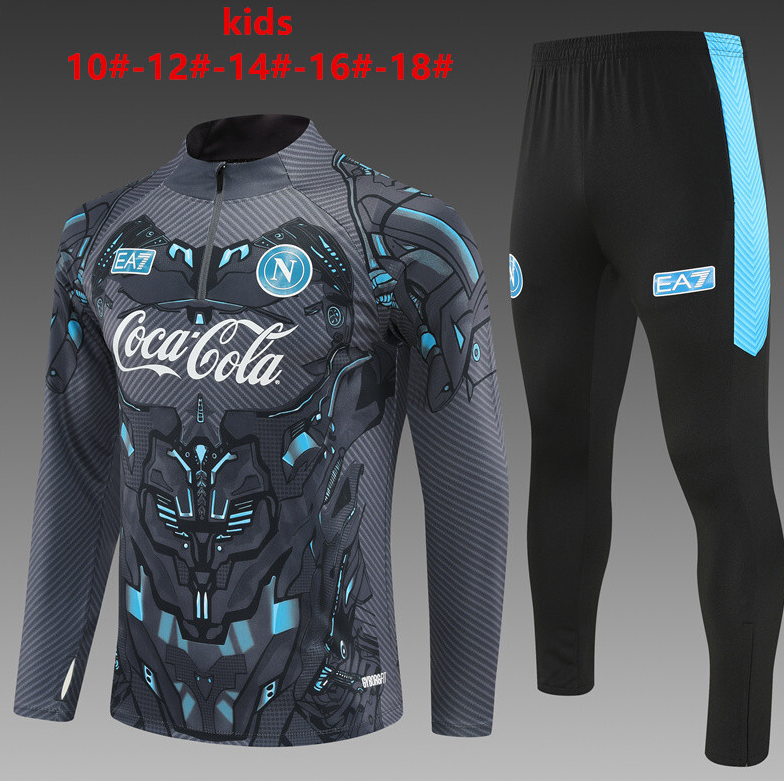 25/26 kid half Naples Black Grey Camouflage Tracksuit