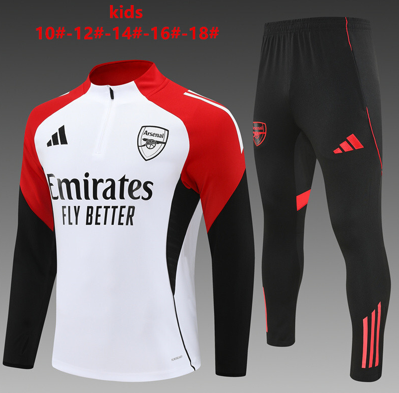 25/26 kid half Arsenal White Tracksuit