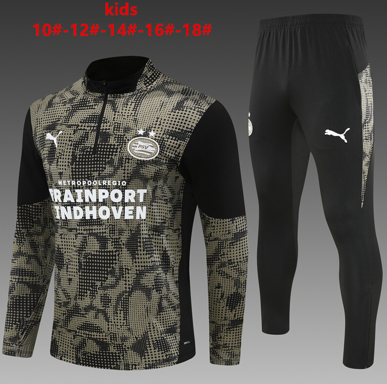 25/26 kid half Eindhoven Black Camouflage Tracksuit