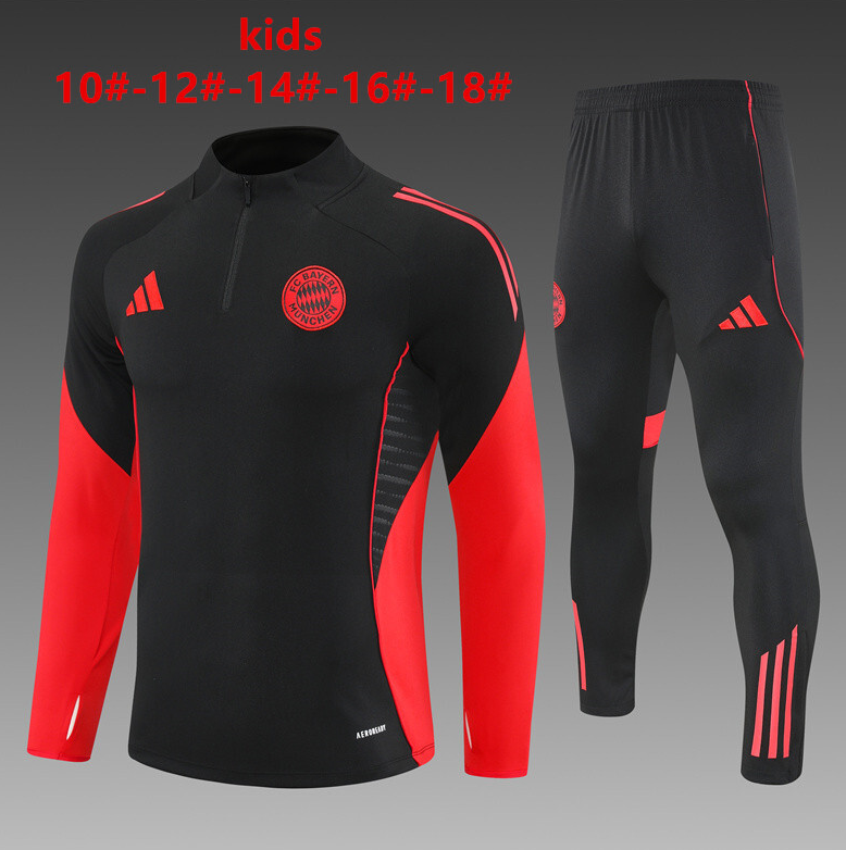 25/26 kid half ayern Black Tracksuit