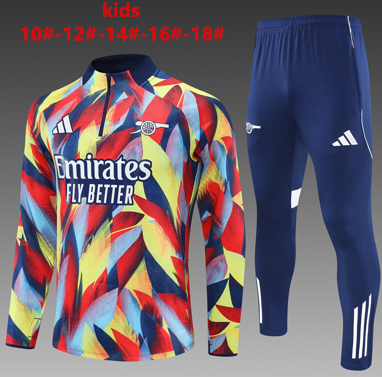 25/26 kid half Arsenal yellow-red camouflage Tracksuit