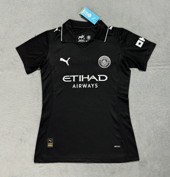 Fans Version 25/26 Manchester City away in black women 