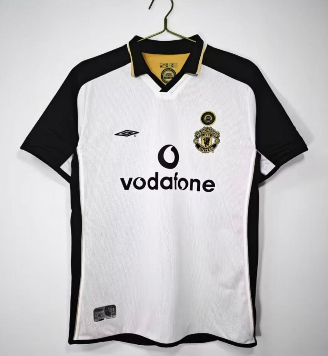 Retro 01/02 Manchester United Double sided Centenary Edition White 