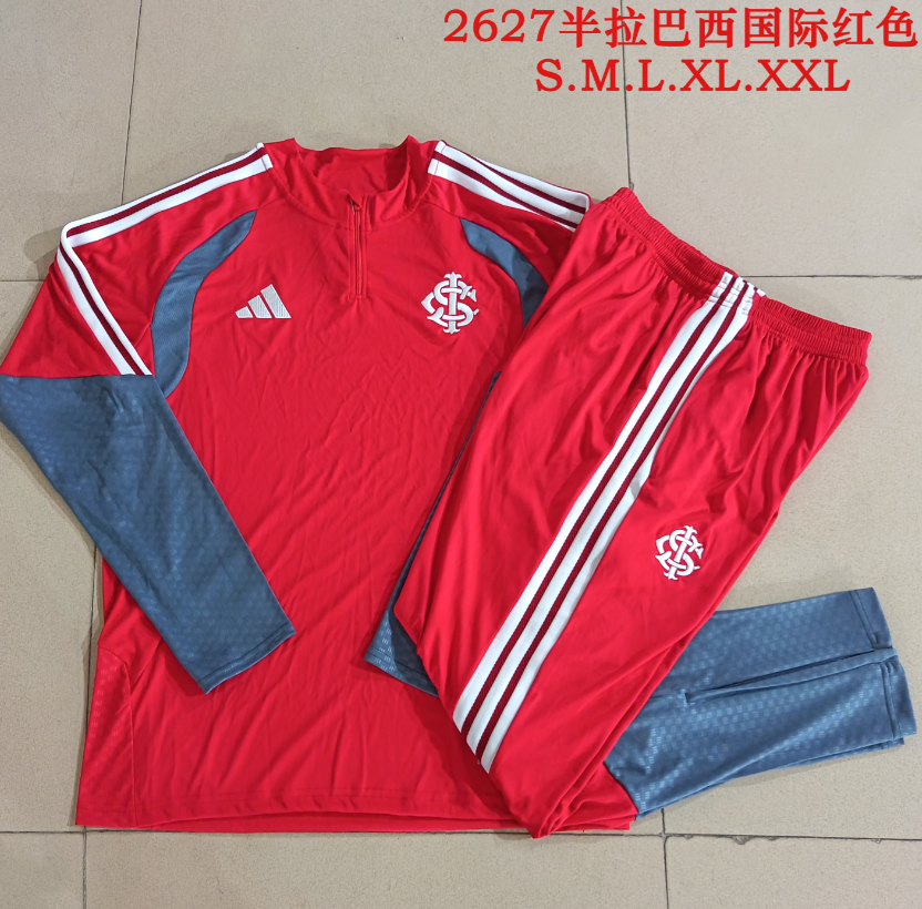 26/27 Half Pull Brazil International Red Tracksuit