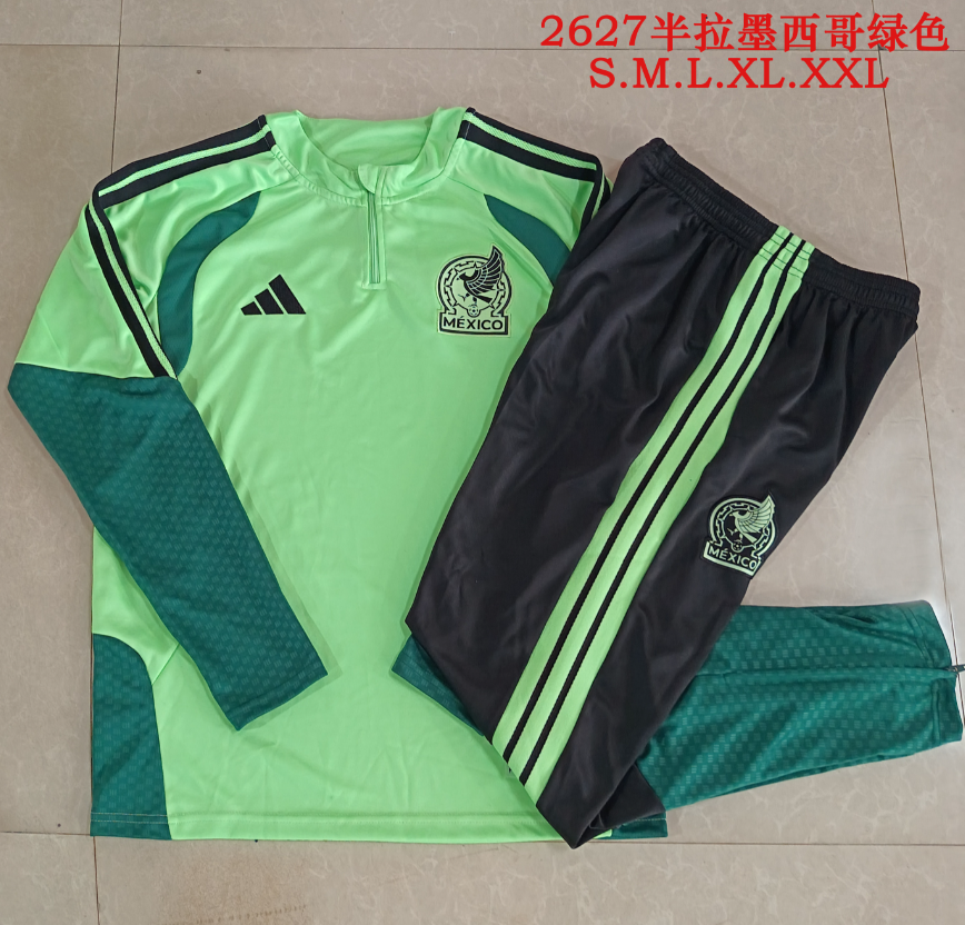26/27 Half Pull Mexico Green Tracksuit