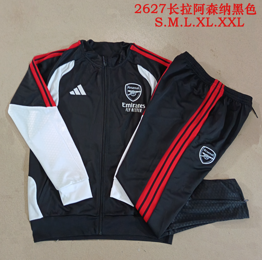 26/27 Long Pull Arsenal Black Jackets sets