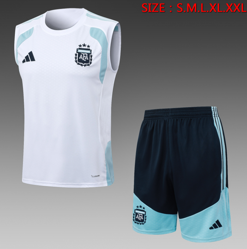 26/27 vest Argentina White training suit set