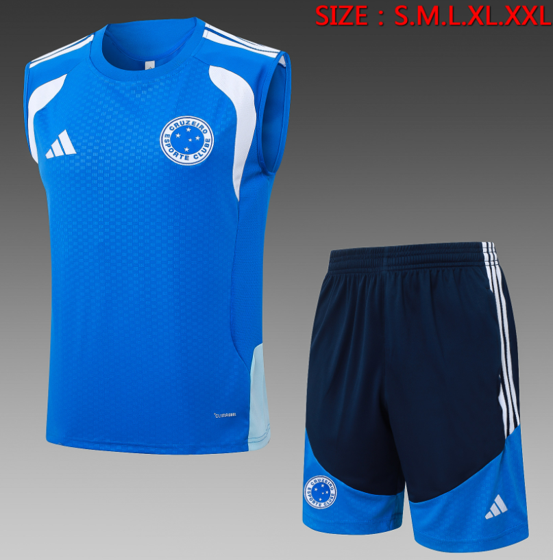 26/27 vest Cruzeiro Colored Blue training suit set