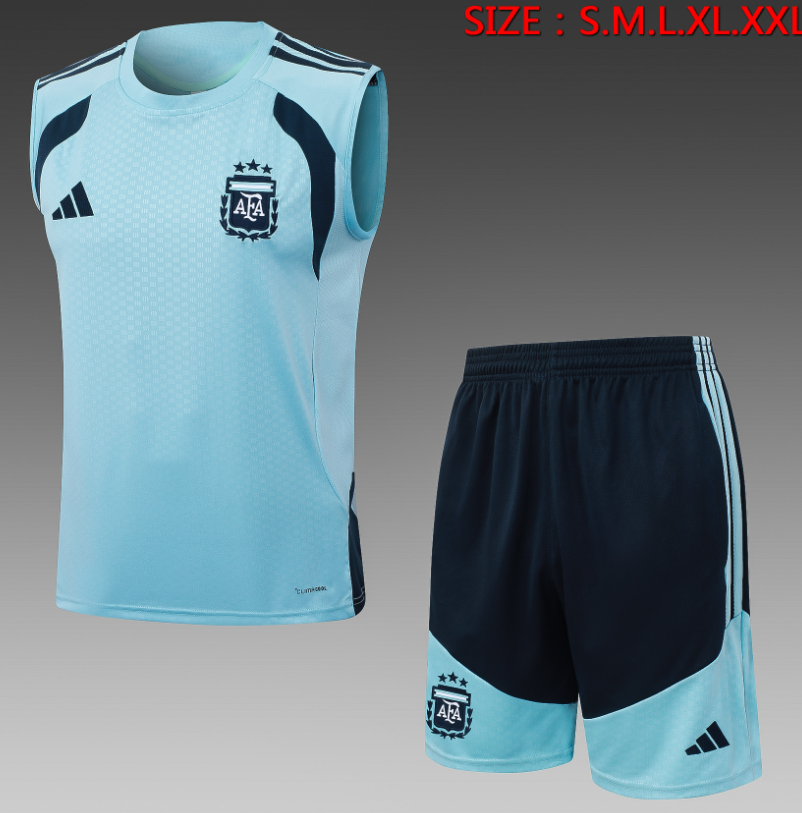 26/27 vest Argentina Tianlan training suit set