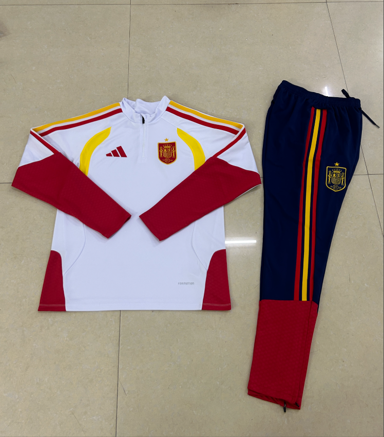 26/27 Half Pull Spain white Tracksuit