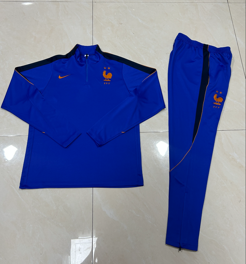 26/27 Half Pull France bright blue Tracksuit