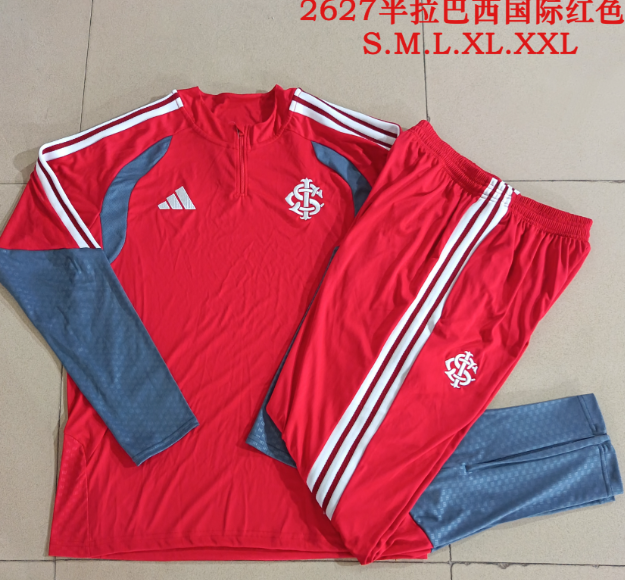 26/27 Half Pull Brazil International Red Tracksuit