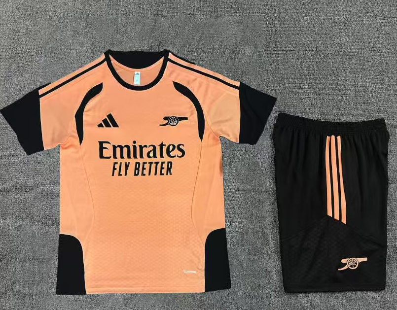 26/27 Kids short-sleeved Arsenal orange Training Kits