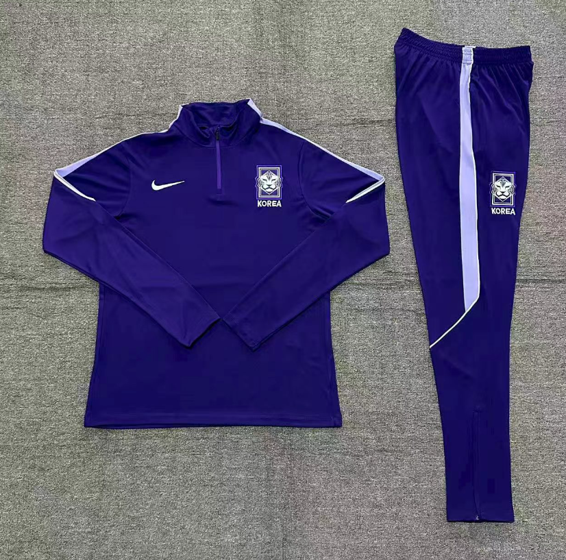 26/27 Kids Half Pull Korean Purple Tracksuit