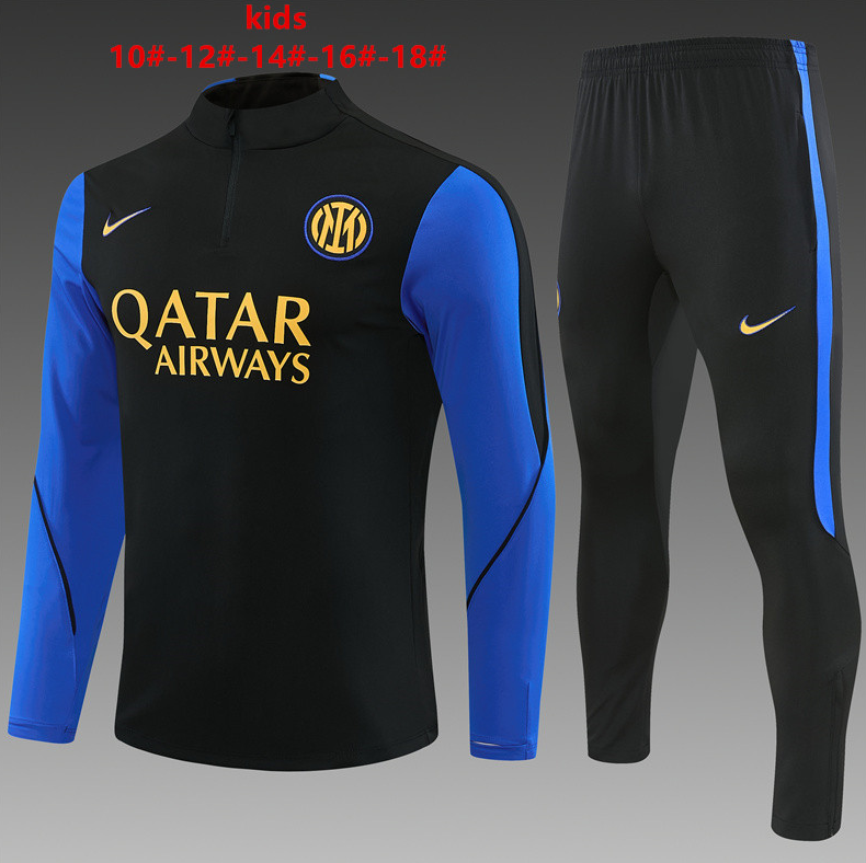 26/27 Kids Half Pull Inter Milan black Tracksuit