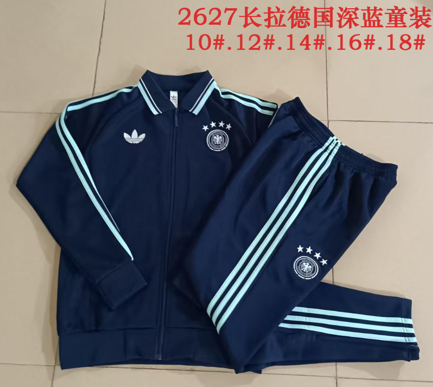 26/27 Kid Long Pull German Deep Blue Jackets sets