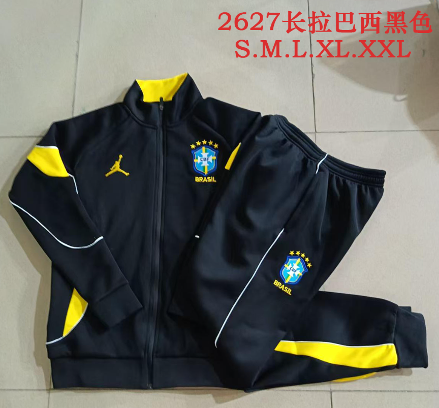 26/27 Long Pull Brazil black Jackets sets